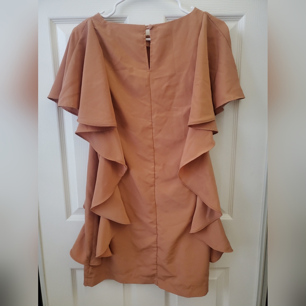 Cream Ruffled Dress - Picture 7 of 9